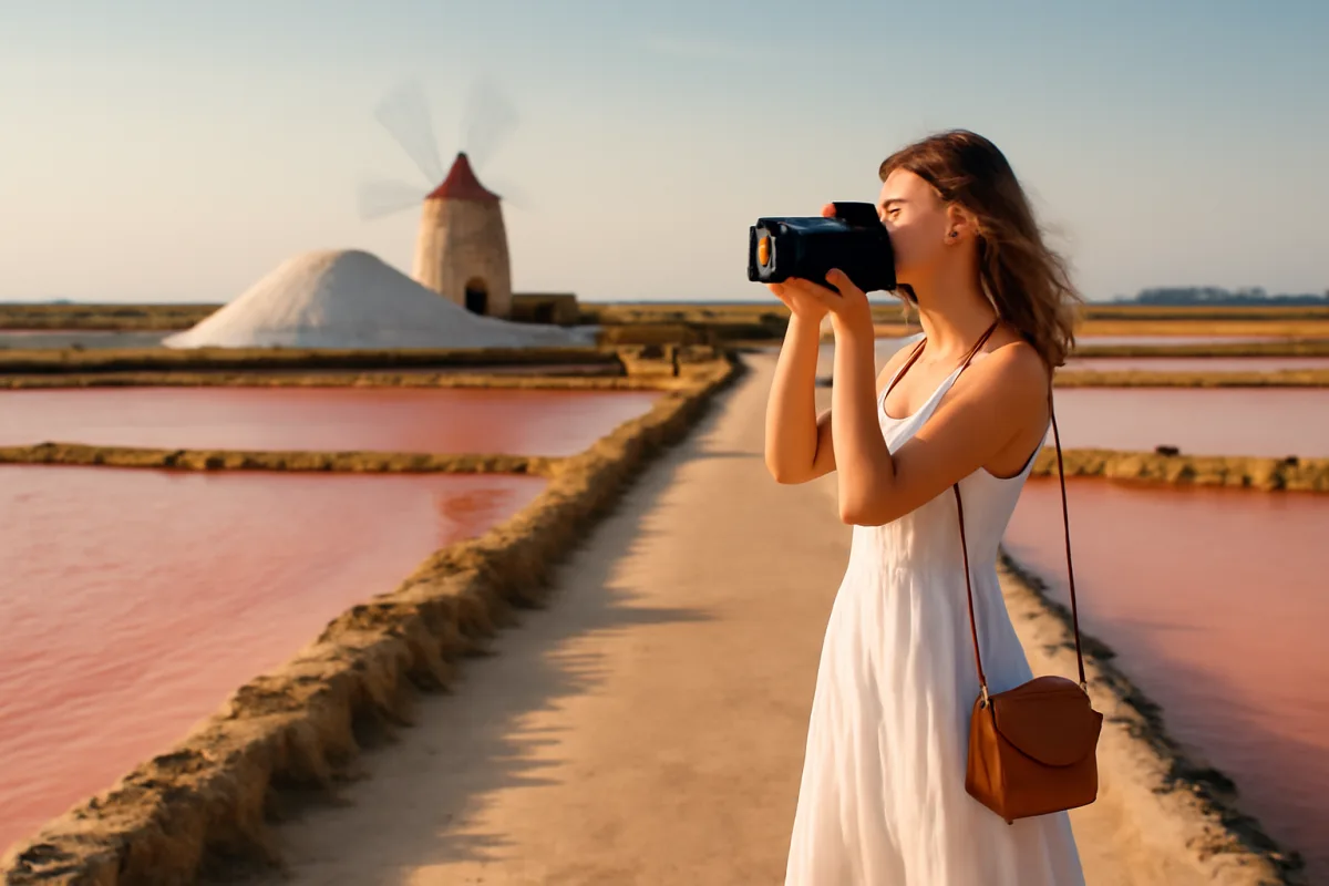 Passeggiate tra le saline colorate di Marsala: il momento perfetto per scattare foto indimenticabili